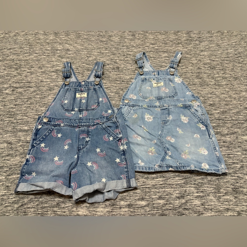 Oshkosh 3T Girls Overalls - Set of 2
